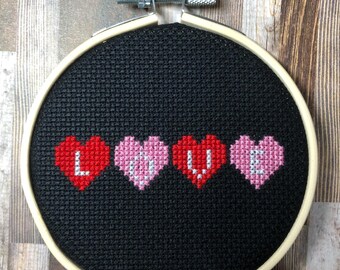 Simply Love ~ I Love You ~ Valentines ~ Mildly Obsessed With You ~ Small Cross Stitch Pattern (PDF Download)