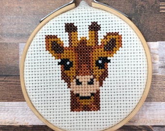 Gorgeous Giraffe ~ Long Story Short… I’m Tall ~ Born to Stand Out ~ Cute Funny Giraffe Pattern Mini Cross Stitch Pattern (PDF Download)