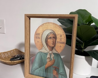 Saint Xenia Orthodox Icon Printable Art, Greek Home Decor (Digital Download)
