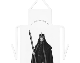 Did Someone Say Stakes? Apron | Funny Vlad the Impaler Apron | Medieval Cooking Apron | Dark Humor Kitchen Gift | Gothic Chef Apron