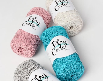 Play Code Yarn – Durable Polyester Blend for Structured Bags, 200g, Imported from South Korea