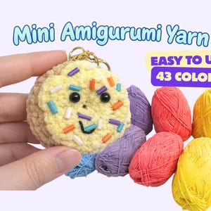 Fine Chenille Yarn - Micro Amigurumi | Soft Plush Yarn for Mini Crochet, Keychains, Dolls