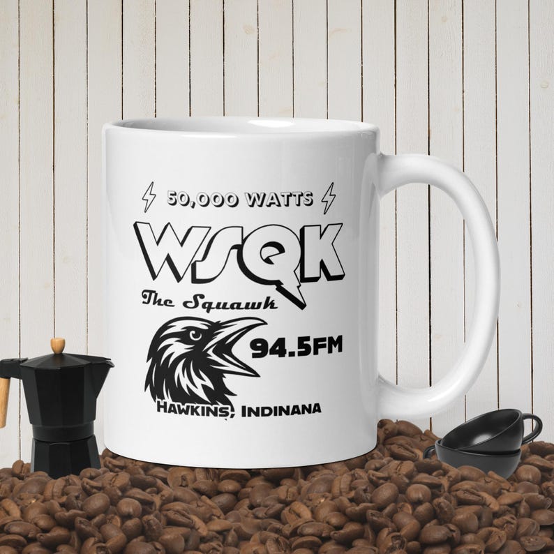 WSQK | the Squawk | Stranger Things Inspired | Radio Station Logo ...