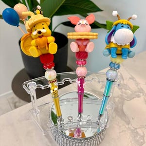Winnie the Pooh y sus amigos / Winnie the Pooh / Ígor / Piglet / Oso Winnie the Pooh / Regalos lindos / Regalos / Bolígrafos / Bolígrafos con cuentas / Cuentas / Accesorios