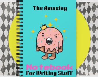 Fun Donut Sketch Notebook - 140 Dotted Pages, Wire-O Binding