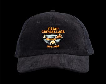 Camp Crystal Lake - Friday The 13th Vintage corduroy horror movie hat (embroidered)