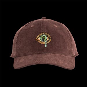 Gorro de pana estilo vintage de la película de terror La masacre de Texas (1974) (bordado)