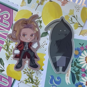 Fullmetal Alchemist Vinyl Aufkleber Edward Elric Alphonse Elric Brothershood Anime Manga 3x3 3"