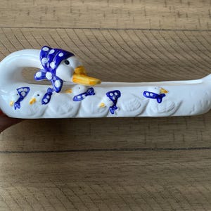 Vintage APEX Mother Goose Cracker Dish | Cottagecore, Grandmacore, Vintage Goose Decor, Goose Kitchen, Goose Home