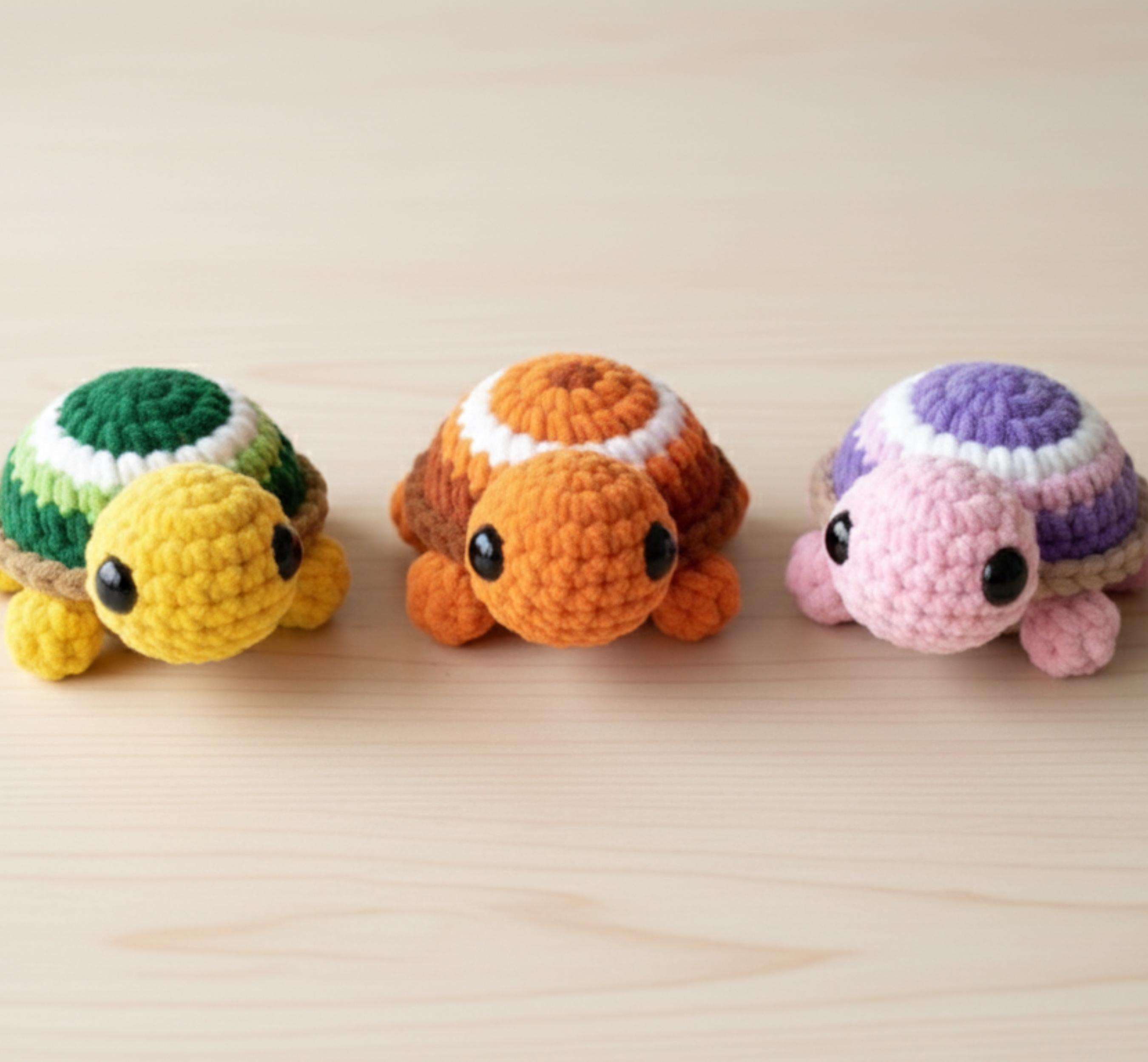 Tofu the Turtle Crochet Pattern, No Sew Pocket Turtle, Amigurumi Toy ...