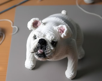 Mini French Bulldog Crochet Pattern: Amigurumi Dog (PDF Pattern English digital download) Amigurumi Puppy, Soft Toy Plushie Dog Tutorial