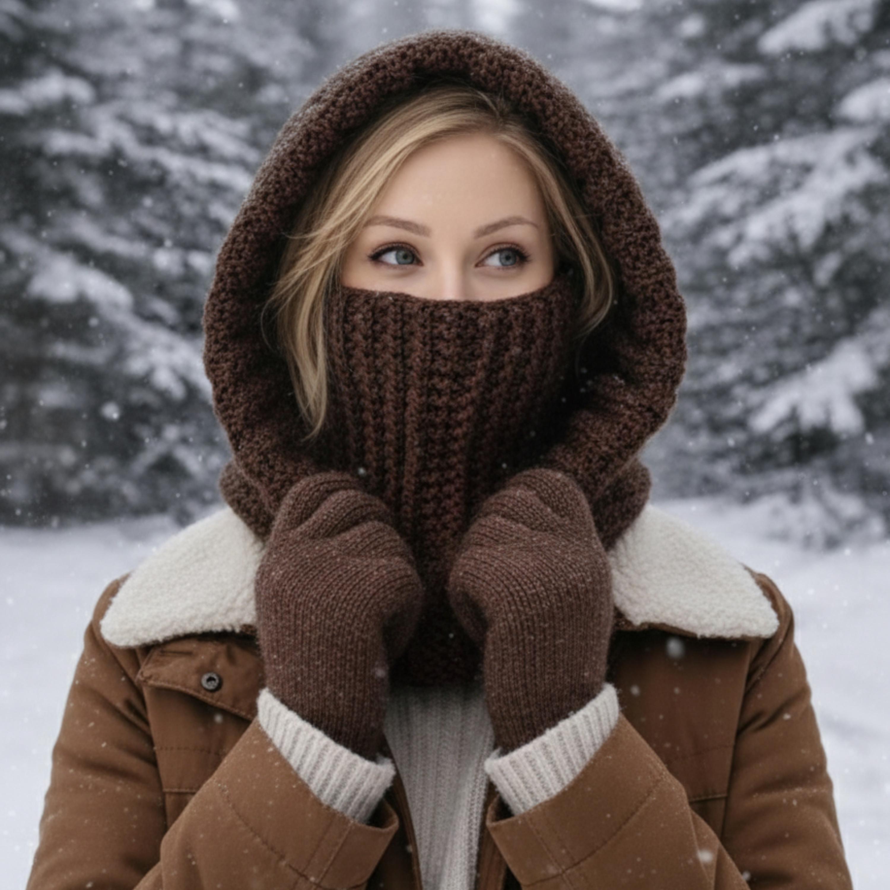 Kids Teens Adults Turtleneck Hoodie Crochet Pattern