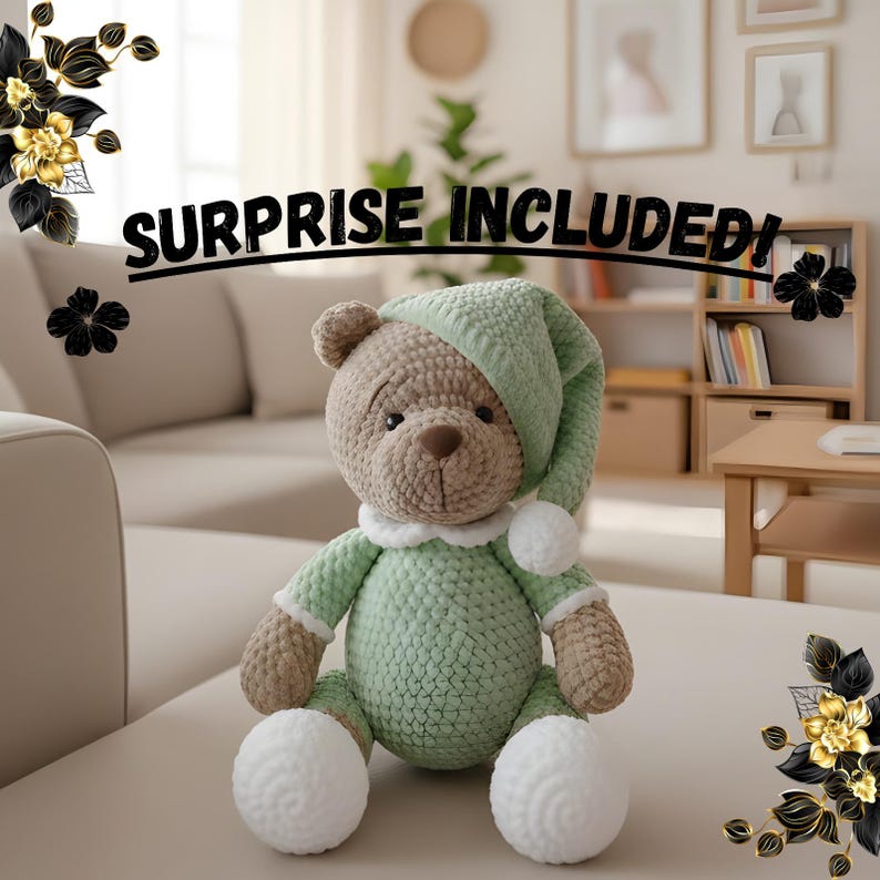 Teddy Bear Crochet Pattern: Amigurumi Plush Toy (PDF Pattern English ...
