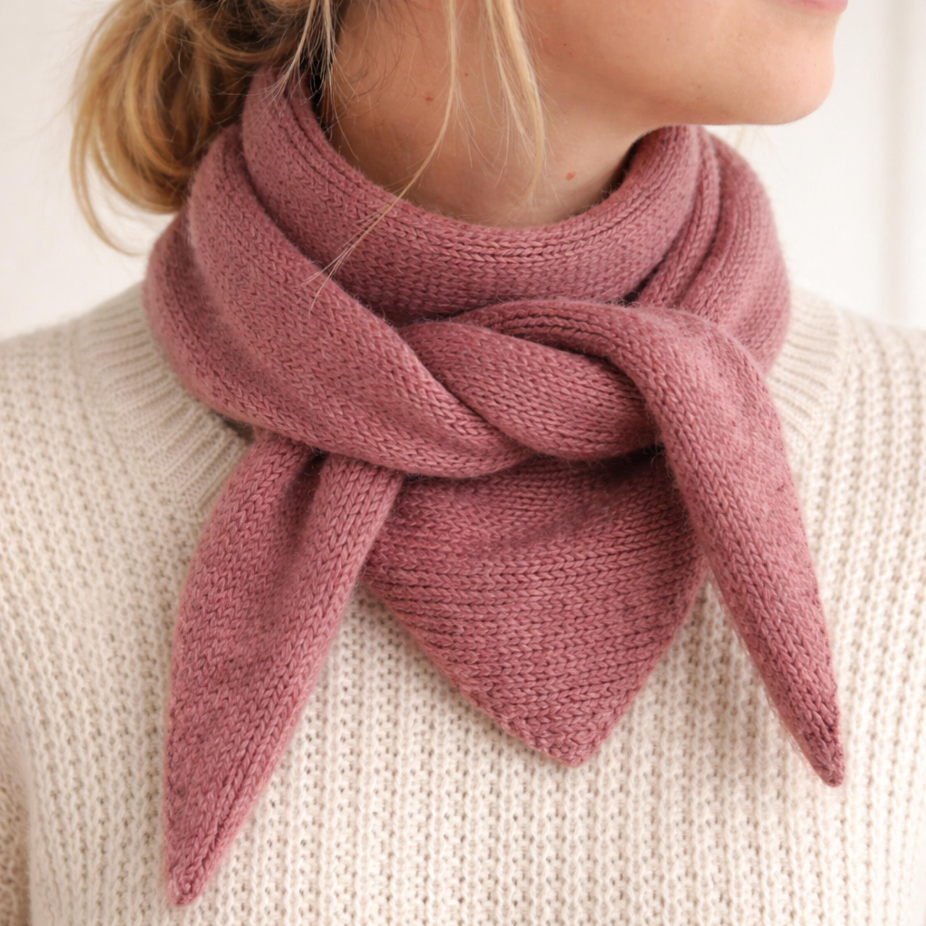 Easy Small Triangle Scarf Knitting Pattern PDF Beginner Bandana Minimal ...