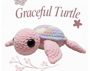 Graceful Sea Turtle Crochet Pattern | Amigurumi Turtle PDF | Crochet Plushie Pattern in English | Sea Life Handmade Toy Pattern
