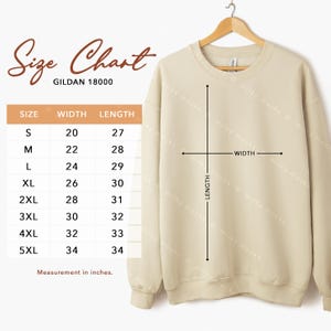 Gildan 18000 Bündel | G180 Übergroßes Sweatshirt Mockup, Neutral Blank Gefaltet Rundhalsausschnitt Flatlay, POD Real Mockup Canva Template Design PNG Bild 10