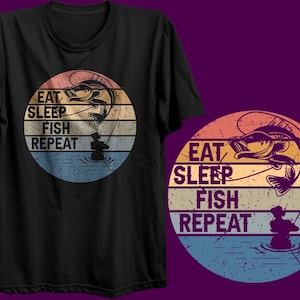 Eat Sleep Fish Repeat Tee