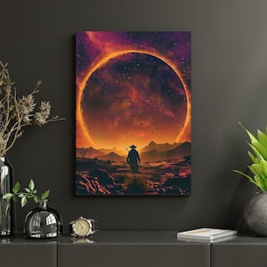 Eclipse of the Ancestors | El Eclipse de los Ancestros — Cosmic Desert Vision Poster