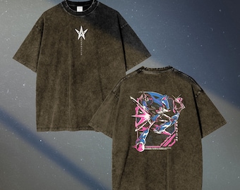 Metal Sonic Anime Oversize Acid Washed T-Shirt Sonic the Hedgehog Tee Gift For Him