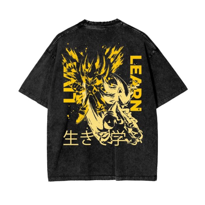 Sonic the Hedgehog Anime Oversize Acid Washed T-Shirt Shadow Tee Gift For Him image 4
