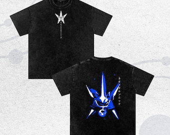 Metal Sonic Anime Oversize Säuregewaschenes T-Shirt Sonic the Hedgehog Tee Geschenk für Ihn