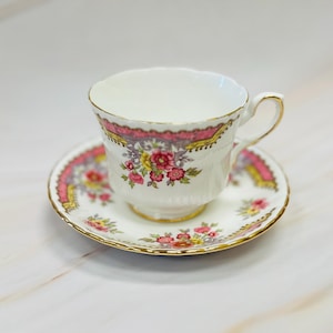 Vintage Regency Royal Stafford Bone China Teacup and Saucer