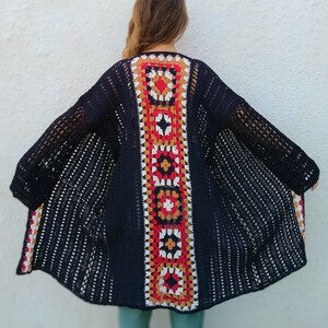 boho clothes, hippie sweater, seasonal sweater, multicolor sweater, crochet sweater, boat neck, lace sweater, seasonal sweater, rainbow, long sleeve, mandala pattern, street wear, daily wear, lace, gifts for her, women gift, boho clothes, pride