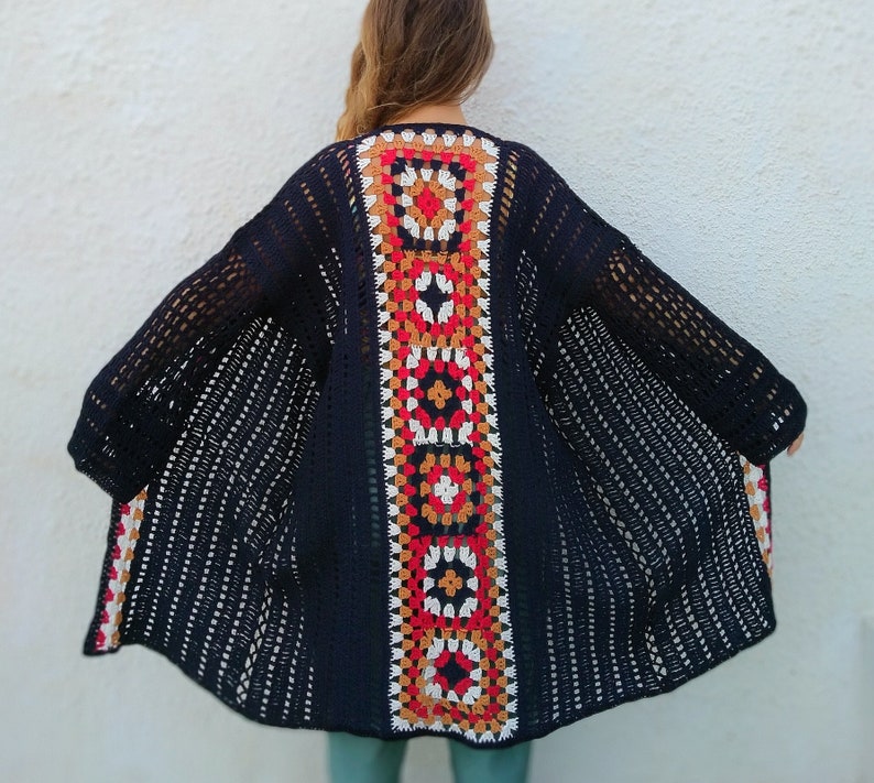 boho clothes, hippie sweater, seasonal sweater, multicolor sweater, crochet sweater, boat neck, lace sweater, seasonal sweater, rainbow, long sleeve, mandala pattern, street wear, daily wear, lace, gifts for her, women gift, boho clothes, pride