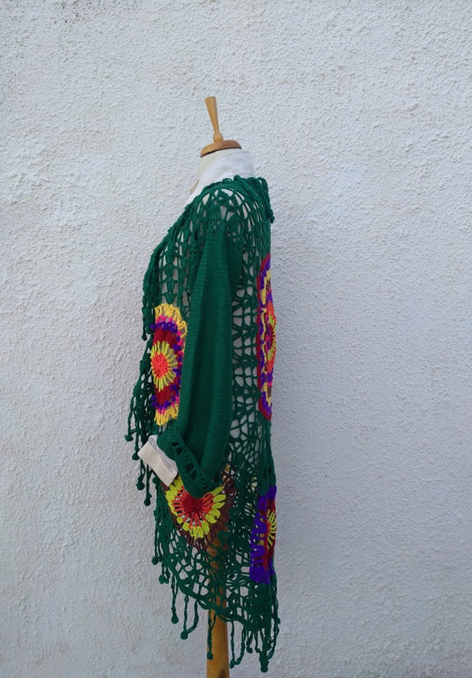 Christmas Green Face Knit Cardigan main image 0