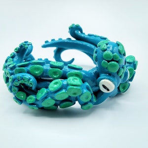 Octopus Wrap Bracelet, Handmade Octopus Tentacle Bracelet, Flexible Polymer Clay Bracelet