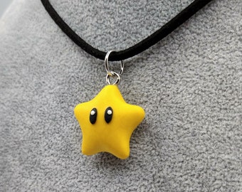 Invincibility Star Polymer Clay Charm, Handmade Star Charm