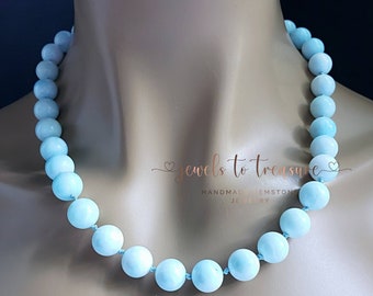 Silk Handknotted Natural Hemimorphorite Statement Necklace