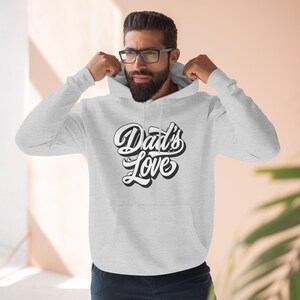 Three-Panel Fleece Hoodie for Dads, Warm Winter Pullover, Cozy Father&#39;s Day Gift, Comfy Dad Sweatshirt, Family Reunion Apparel, Stylish Dad