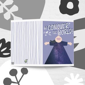 Partez à la conquête du monde Cartes de vœux galaxie | Cartes de fin d'études | Encouragements | Motivation | Message inspirant