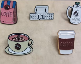 Enamel Pins | Latte Art, Coffee Bag, Iced Coffee, Need Coffee