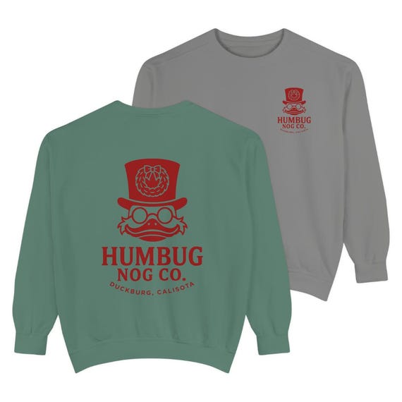 HUMBUG NOG CO Sweatshirt - Mickeys Christmas Carol Scrooge McDuck Egg Nog Holiday Sweatshirt - Disney Parks, Disney World, Disneyland Trip