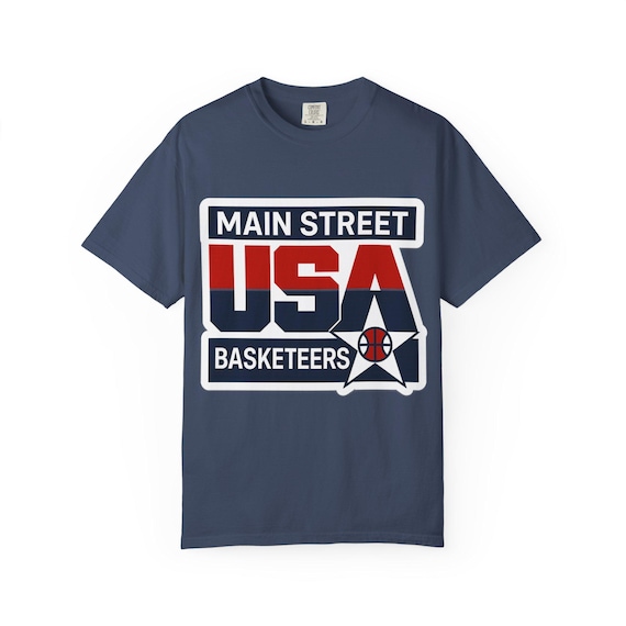 MAIN STREET USA - Basketeers, Walt, Dream Team Basketball Jersey T-Shirt - Disney Parks, Disney World, Disneyland Trip Cotton Tee