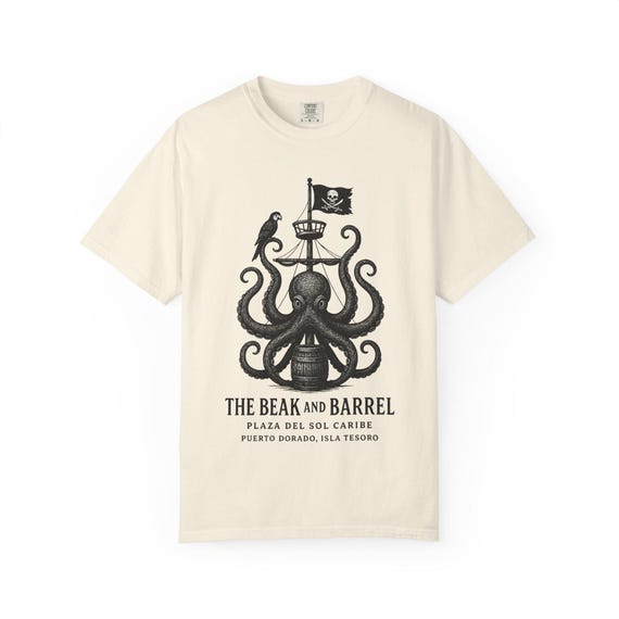 BEAK AND BARREL - Pirates of the Caribbean Bar Pub Restaurant T-Shirt - Disney Parks, Disney World, Disneyland Trip Cotton Graphic Tee