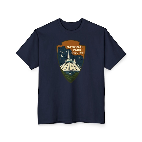 NATIONAL PARK SPACE Tall Sizes - Space Mountain National Parks Homage T-Shirt - Disney Parks, Disney World, Disneyland Trip Cotton Tee