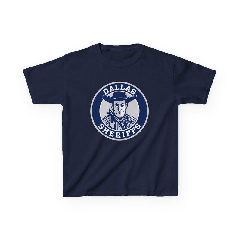 DALLAS SHERIFFS Kids Tee - Cowboys Pro Football Woody Toy Story T-Shirt - Disney Parks Disney World Disneyland Trip Cotton Graphic Tee image 4