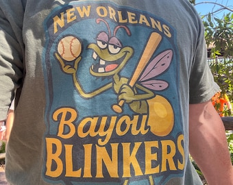 NOLA BAYOU BLINKERS - Front Logo Only - Princess and the Frog, Ray, Tiana Baseball Jersey T-Shirt - Disney Parks, Disneyland Cotton Tee