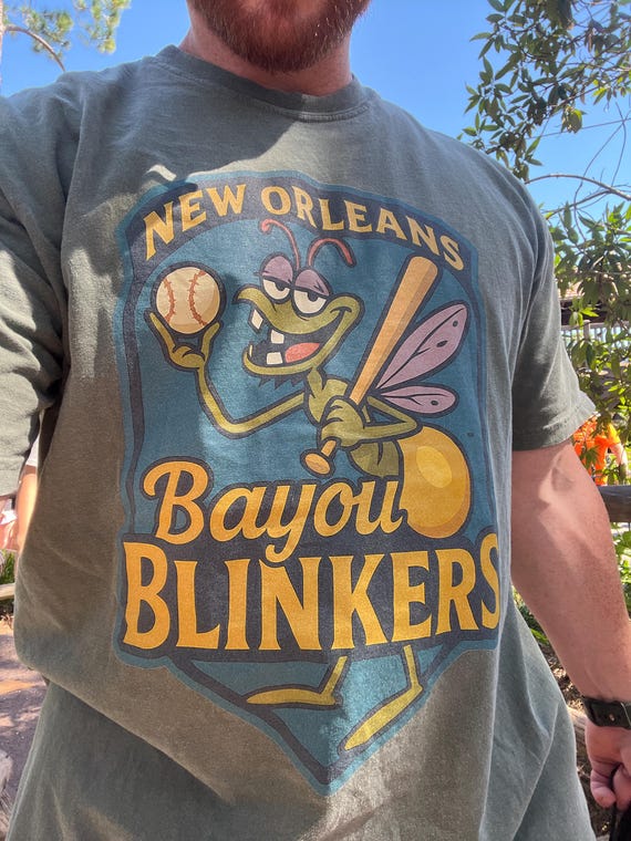NOLA BAYOU BLINKERS - Front Logo Only - Princess and the Frog, Ray, Tiana Baseball Jersey T-Shirt - Disney Parks, Disneyland Cotton Tee