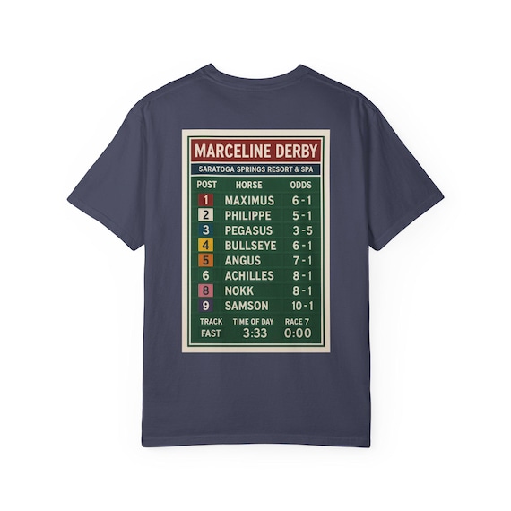 MARCELINE DERBY - Saratoga Springs, Bullseye, Pegasus, Maximus, Triple Crown, Horse Race T-Shirt - Disney Parks Trip Cotton Tee