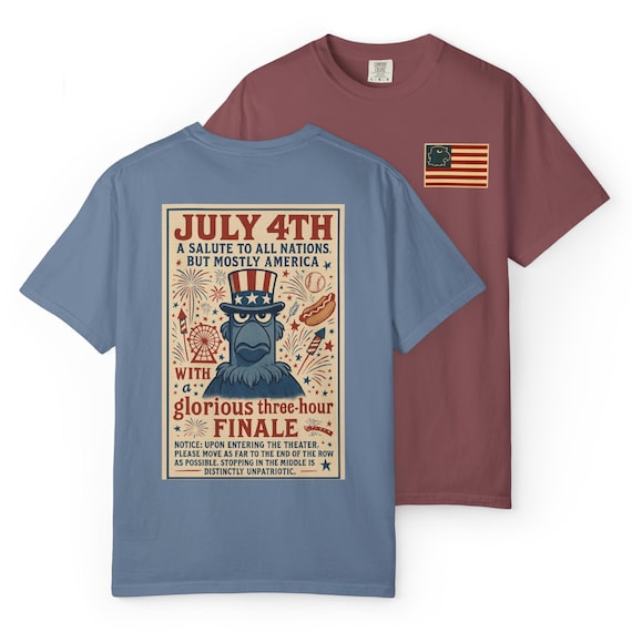 The Original BUT MOSTLY AMERICA Tee - Patriotic Sam Eagle Muppets July 4th Fireworks T-Shirt - Disney Parks, Disney World, Disneyland Trip