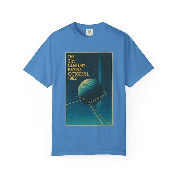 THE 21ST CENTURY - Epcot, Spaceship Earth, Begins October 1, 1982 Graphic T-Shirt - Disney Parks, Disney World, Disneyland Trip Cotton Tee