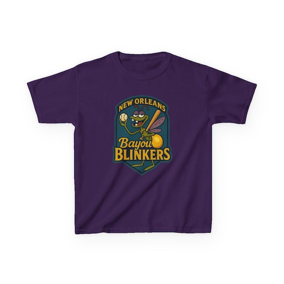 NOLA BAYOU BLINKERS Kids Tee - Front Only - Princess Frog Ray Tiana Prince Naveen Baseball T-Shirt - Disney Parks Disneyland Cotton Tee