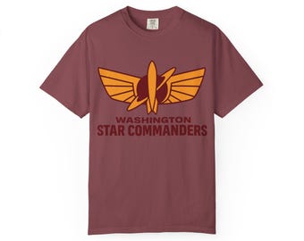 WASHINGTON STAR COMMANDERS - Commanders Pro Football Buzz Lightyear T-Shirt - Disney Parks Disney World Disneyland Trip Cotton Graphic Tee