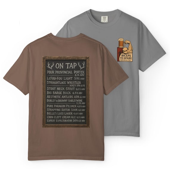 BICEPS to SPARE BREWING - Gaston Brewery, Tap List, Belle, Beauty and the Beast T-Shirt - Disney Parks, Disney World, Disneyland Cotton Tee