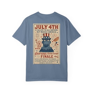 the original BUT MOSTLY AMERICA tee - Patriotic Sam Eagle Muppets July 4th Fireworks T-Shirt - Disney Parks, Disney World, Disneyland Trip