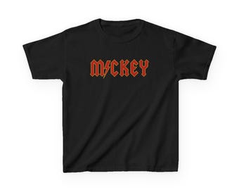 ミッキー キッズTシャツ - ディズニー AC/DC ロックバンドTシャツ
